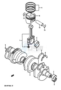 GSX-R1100 (K-L) drawing CRANKSHAFT