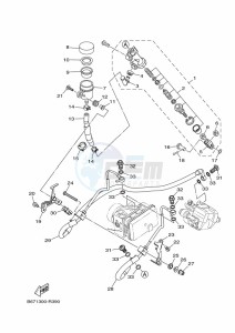 MT-10 MTN1000 (B67X) drawing REAR MASTER CYLINDER