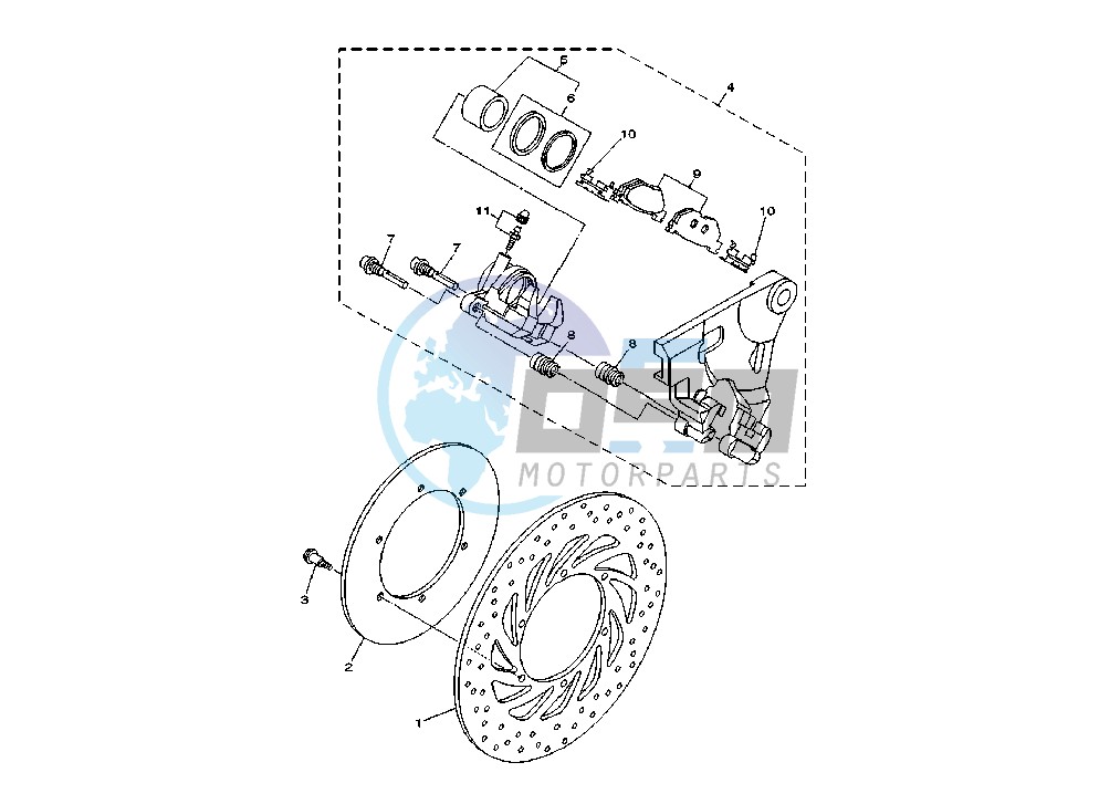 REAR BRAKE CALIPER