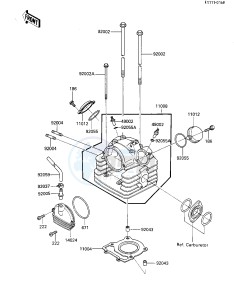 KLF 185 A [BAYOU 185] (A2-A4) [BAYOU 185] drawing CYLINDER HEAD