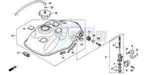 TRX300EX FOURTRAX 300 EX drawing FUEL TANK