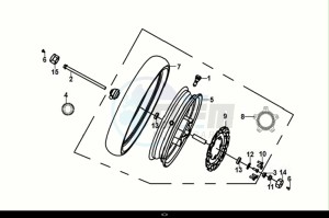 JET 14 125 LC ABS (E5) (XC12WZ-EU) (M1) drawing FRONT WHEEL