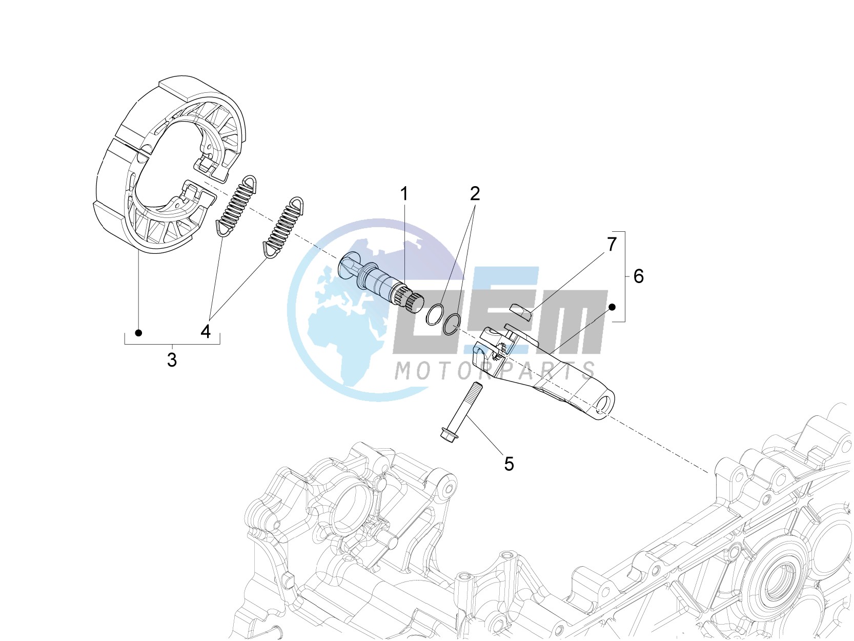 Rear brake - Brake jaw