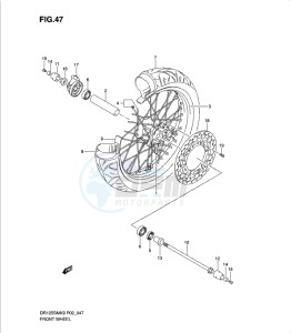 DR125SML0 drawing FRONT WHEEL