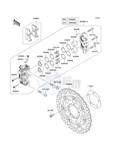 KRF 750 F [TERYX 750 4X4 NRA OUTDOORS] (F8F) C9FA drawing FRONT BRAKE