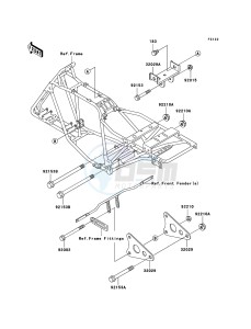 KLF250 KLF250A8F EU GB drawing Engine Mount