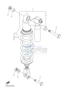 WR250R (BN32 BN31 BN33) drawing REAR SUSPENSION