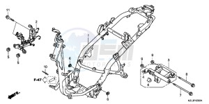 NSC110E Vision 110 - NSC110E UK - (E) drawing FRAME BODY