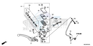 CB1100NAH UK - (E) drawing FR. BRAKE MASTER CYLINDER