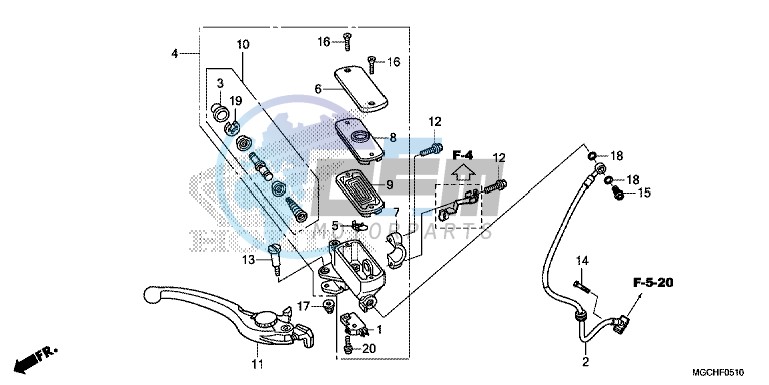 FR. BRAKE MASTER CYLINDER