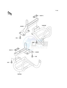 KLF 300 C [BAYOU 300 4X4] (C15-C17 C17 CAN ONLY) [BAYOU 300 4X4] drawing FOOTRESTS