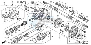 TRX420TMB TRX420 ED drawing REAR FINAL GEAR