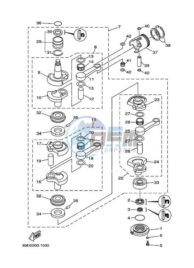 CRANKSHAFT--PISTON