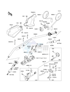 KL 650 E [KLR650] (E8F-E9F) E8F drawing HANDLEBAR