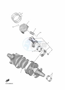 YZF600W YZF-R6 (BN6V) drawing CRANKSHAFT & PISTON