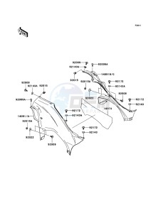 KVF750 4x4 KVF750-A1 EU GB drawing Side Covers