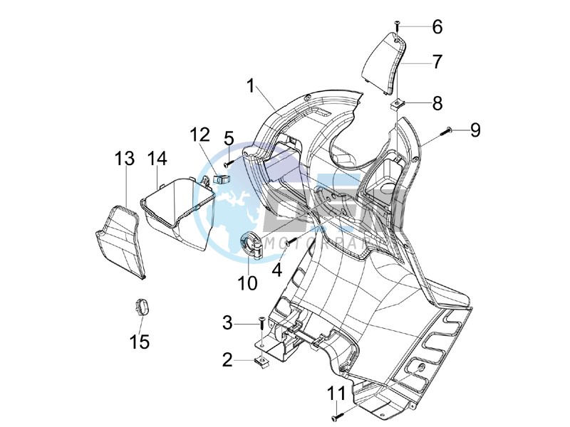 Front glove-box - Knee-guard panel