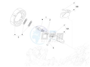 Liberty 125 iGet 4T 3V ie ABS (EMEA) drawing Rear brake - Brake jaw