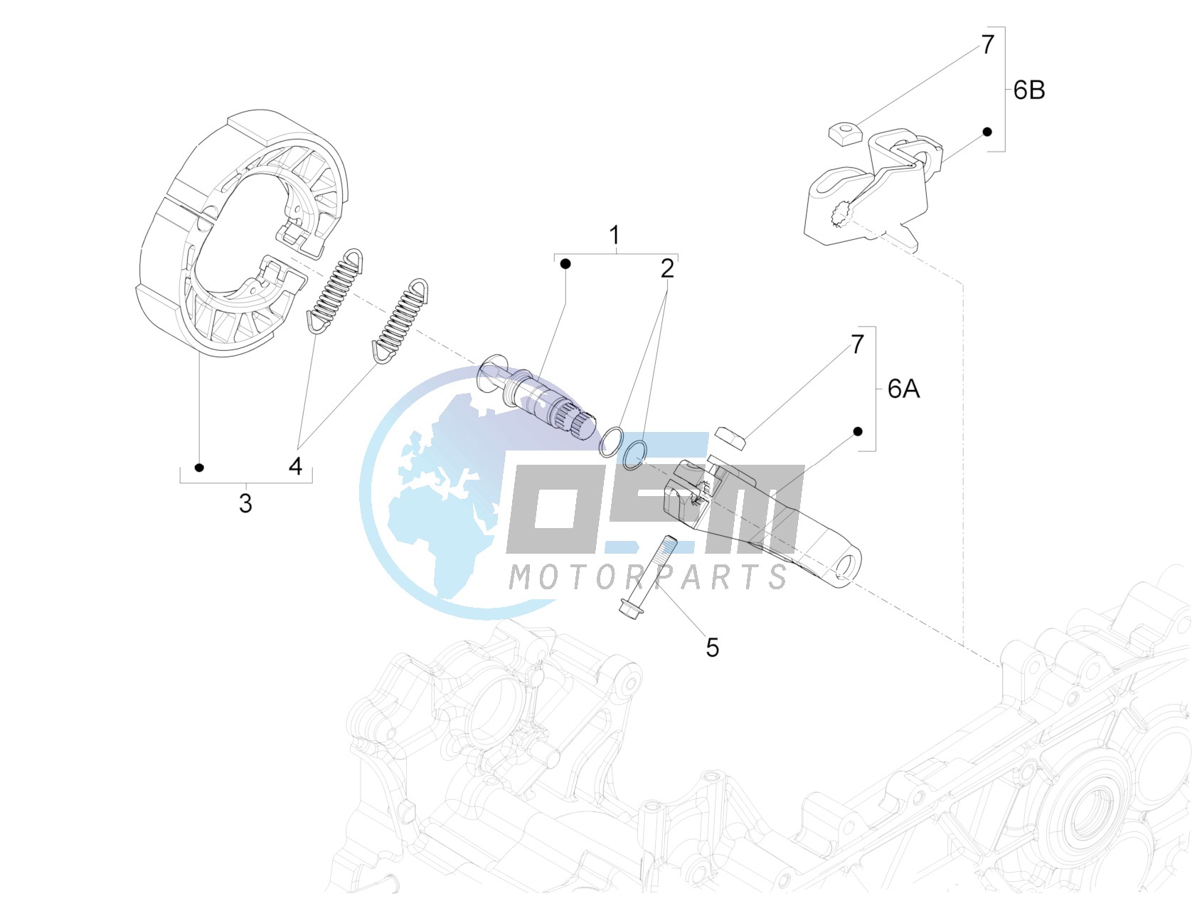 Rear brake - Brake jaw