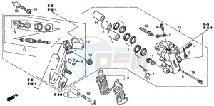 ST1300 drawing L. FRONT BRAKE CALIPER