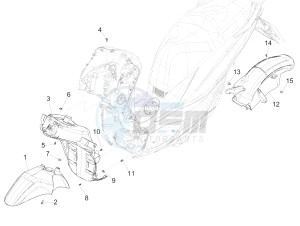 Medley 150 4T ie ABS (EMEA) drawing Wheel huosing - Mudguard