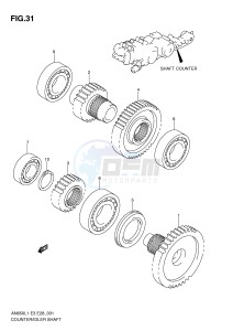 AN650 (E3-E28) Burgman drawing SHAFT COUNTER IDLER