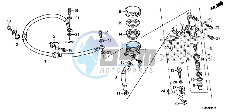 REAR BRAKE MASTER CYLINDER