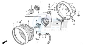 CM125C drawing HEADLIGHT