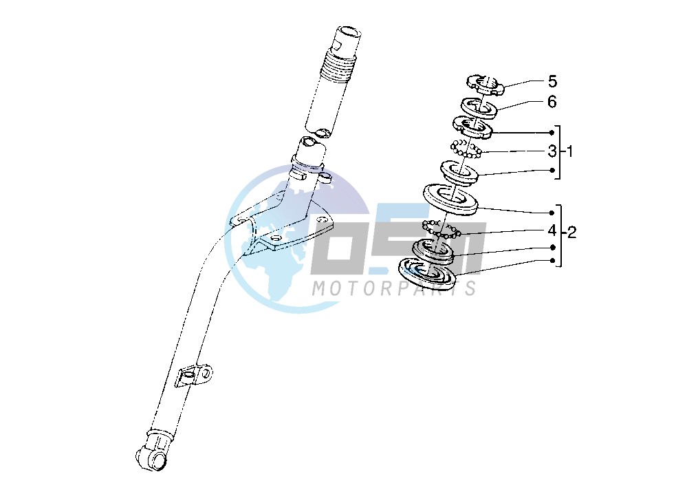 Steering bearing ball tracks