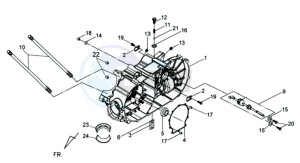 QUADRAIDER 600 drawing CRANKCASE LEFT