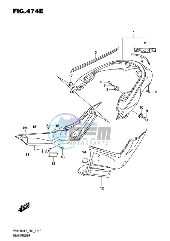 REAR FENDER (FOR BBD)