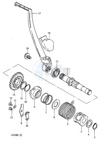 RM250 (Z-D) drawing KICK STARTER