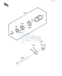 VN 1500 A [VULCAN 88] (A1-A5) [VULCAN 88] drawing CHANGE DRUM_SHIFT FORK