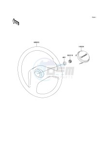 KAF400 A [MULE 610 4X4] (A1) A1 drawing STEERING WHEEL