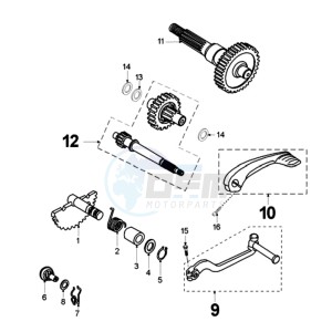 FIGHT LC FR drawing DRIVE SHAFTS / KICKSTARTER