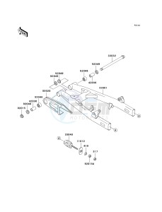 BN 125 A [ELIMINATOR 125] (A6F-A9F) A6F drawing SWINGARM