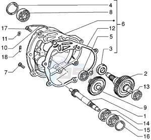 DNA 125 drawing Rear wheel shaft