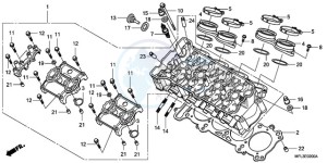 CBR1000RAA F / ABS CMF drawing CYLINDER HEAD