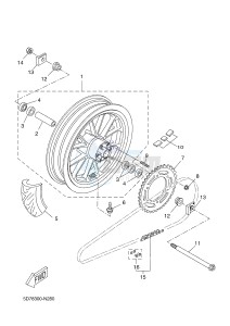 YZF-R125 R125 (5D78 5D78 5D78 5D78) drawing REAR WHEEL