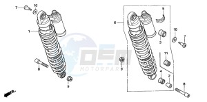 CB1300F CB1300SUPER FOUR drawing REAR CUSHION