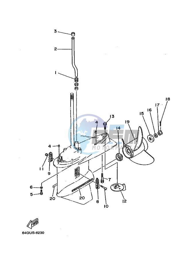 PROPELLER-HOUSING-AND-TRANSMISSION-L150-L200-