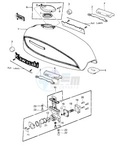 KZ 650 F (F1) drawing FUEL TANK