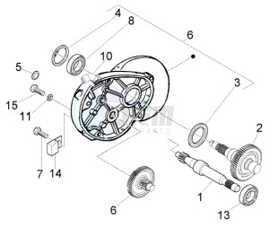 Fly 125 4t drawing Rear wheel shaft