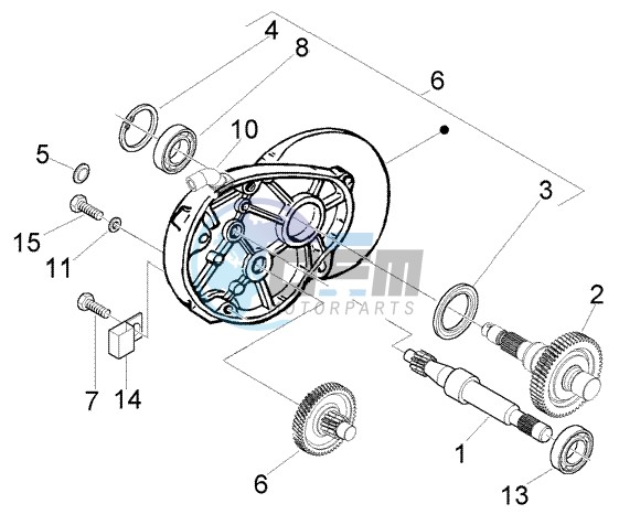 Rear wheel shaft