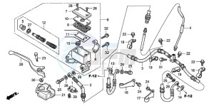 TRX250TE FOURTRAX ES drawing FR. BRAKE MASTER CYLINDER