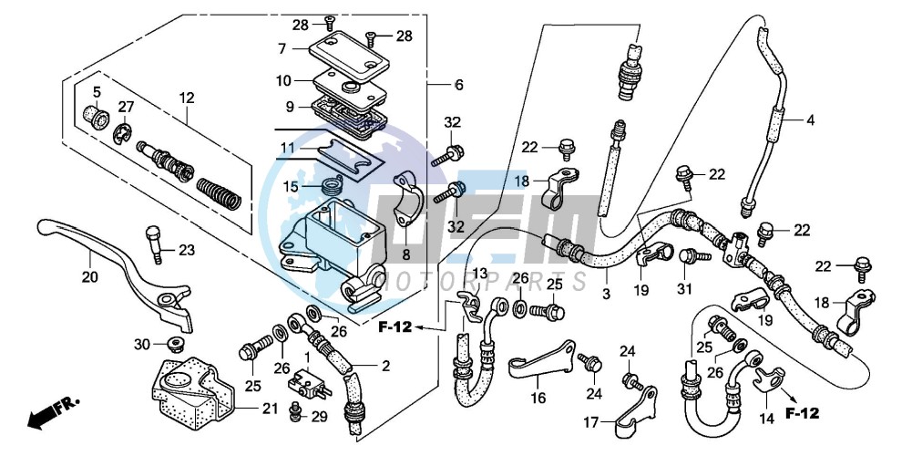 FR. BRAKE MASTER CYLINDER