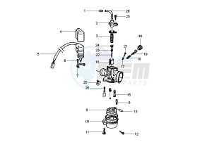 Liberty 50 drawing Carburetor DELL'ORTO