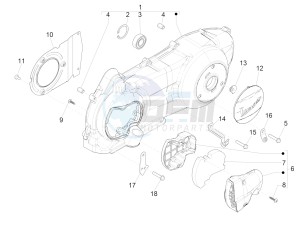 SUPER GTS 300 4T 4V IE ABS E3 (APAC) drawing Crankcase cover - Crankcase cooling