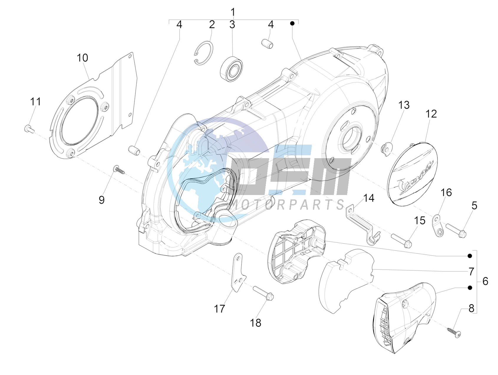 Crankcase cover - Crankcase cooling