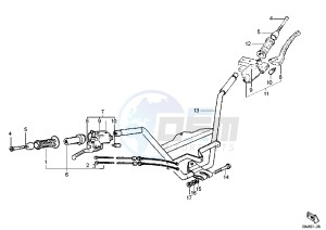 X9 500 drawing Handlebar - Master cylinder